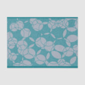 Papier Mousseline Abstract Teal Circles Pattern (Recto)