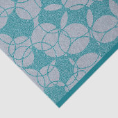 Papier Mousseline Abstract Teal Circles Pattern (Détail)