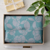 Papier Mousseline Abstract Teal Circles Pattern (Cadeau)