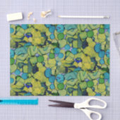 Papier Mousseline Abstract Watercolor Green Teal Blue Tissue Paper (Artisanat)