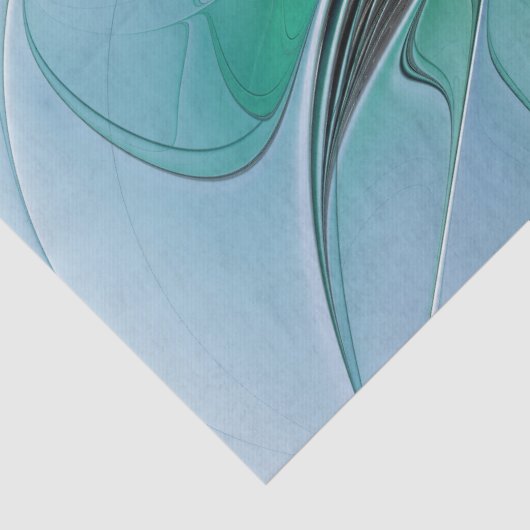 Papier Mousseline Abstract With Blue, Modern Fractal Art (Détail)