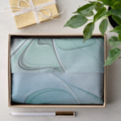 Papier Mousseline Abstract With Blue, Modern Fractal Art (Cadeau)