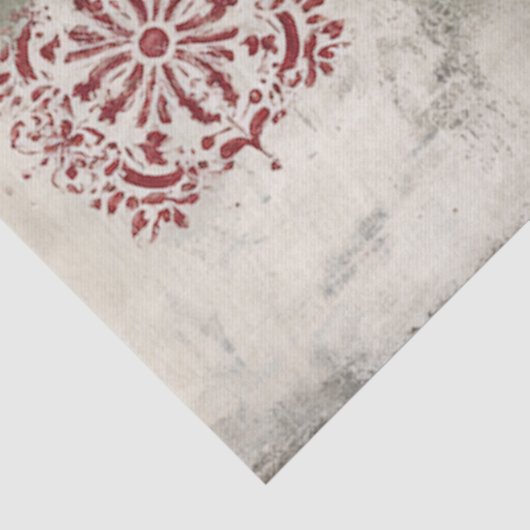 Papier Mousseline Abstrait Art College Rustic Florals Découpage (Détail)