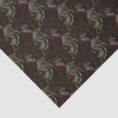 Papier Mousseline Abstrait atomique noir rétro (Détail)