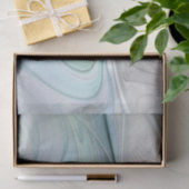 Papier Mousseline Abstrait Bleu Vert Papillon Imaginaire Fractal Art (Cadeau)