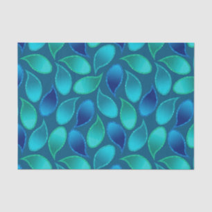 Papier Mousseline Abstrait bleu vert vert turquoise de pluie de paon
