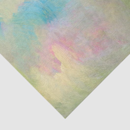 Papier Mousseline Abstrait Brushstrokes Pastels (Détail)
