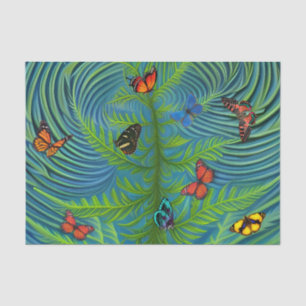 Papier Mousseline Abstrait Butterfly Dream Garden
