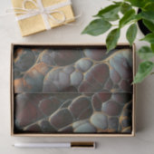 Papier Mousseline Abstrait Cellulaire Bourgogne Bleu Or (Cadeau)