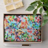 Papier Mousseline Abstrait coloré Confetti Motif moderne (Cadeau)