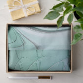 Papier Mousseline Abstrait De Bleu, Art Fractal Moderne (Cadeau)