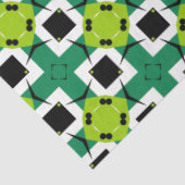 Papier Mousseline Abstrait Emerald Lime vert et Motif noir (Détail)