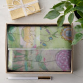 Papier Mousseline Abstrait floral 9 (Cadeau)