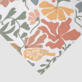 Papier Mousseline Abstrait Floral & Oiseaux Mi-siècle Motif moderne (Détail)