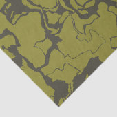 Papier Mousseline Abstrait gris et vert (Détail)