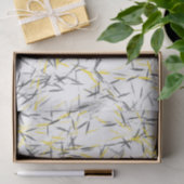 Papier Mousseline Abstrait gris jaune (Cadeau)