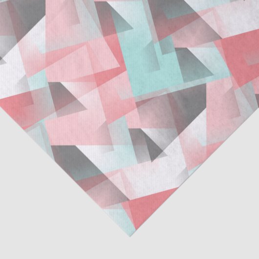 Papier Mousseline Abstrait Hip moderne Motif d'art géométrique mosaï (Détail)