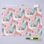 Papier Mousseline Abstrait Hip moderne Motif d'art géométrique mosaï (Artisanat)