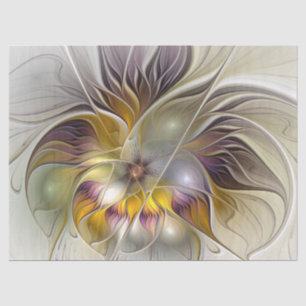 Papier Mousseline Abstrait Imaginaire coloré Fleur moderne Fractal
