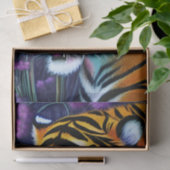 Papier Mousseline Abstrait Majestic Predator Tiger (Cadeau)