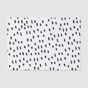 Papier Mousseline Abstrait moderne noir & blanc Motif de point tenda