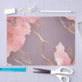 Papier Mousseline Abstrait moderne sur marbre rose (Artisanat)