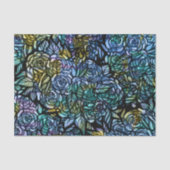 Papier Mousseline Abstrait moody Roses Floral Pattern Rose Jardin (Recto)
