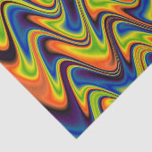 Papier Mousseline Abstrait Multicolore Ondulé (Détail)