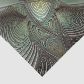 Papier Mousseline Abstrait Olive Sage Green Grey Fractal Art Imagina (Détail)