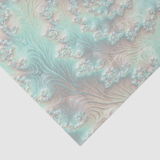 Papier Mousseline Abstrait Pastel émaillé Fractal spiral (Détail)