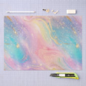 Papier Mousseline Abstrait Pastel Parties scintillant Motif sans cou (Artisanat)