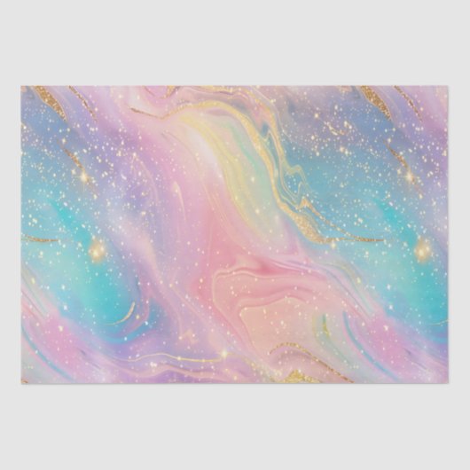 Papier Mousseline Abstrait Pastel Parties scintillant Motif sans cou (Recto)