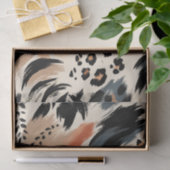 Papier Mousseline Abstrait Poster de animal exotique peint Leopard (Cadeau)