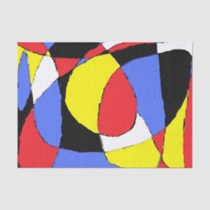 Papier Mousseline Abstrait rouge