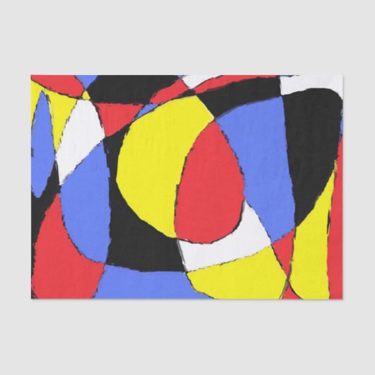 Papier Mousseline Abstrait rouge (Recto)