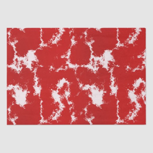 Papier Mousseline Abstrait rouge et blanc (Recto)