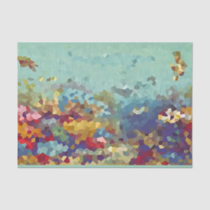 Papier Mousseline Abstrait Sous La Mer