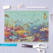 Papier Mousseline Abstrait Sous La Mer (Artisanat)