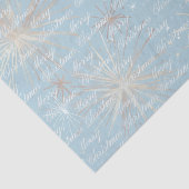 Papier Mousseline Abstrait Starburst Motif Bleu Joyeux Noël (Détail)