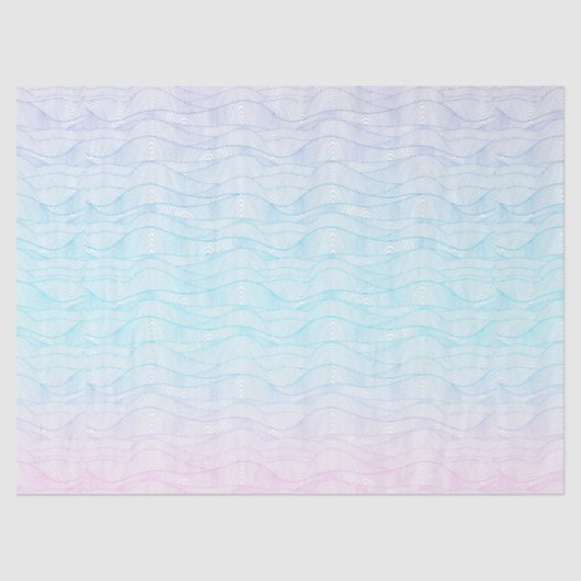 Papier Mousseline Abstrait Stylisé Beach Waves motif moderne (Recto)