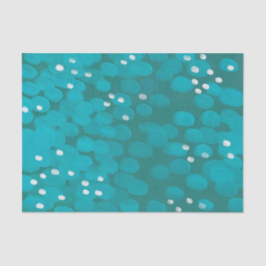 Papier Mousseline Abstrait trait de brosse turquoise bleu moderne pe (Recto)