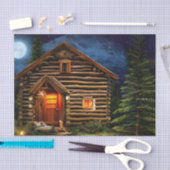 Papier Mousseline Abstrait Wilderness Little Cabine (Artisanat)