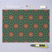 Papier Mousseline Abstraite hippie mignonne rouge vert ethnique Trib (Artisanat)