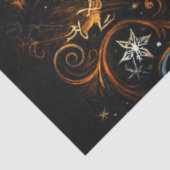 Papier Mousseline Abstraite Marque Village de Noël Dessin Ciel de nu (Détail)