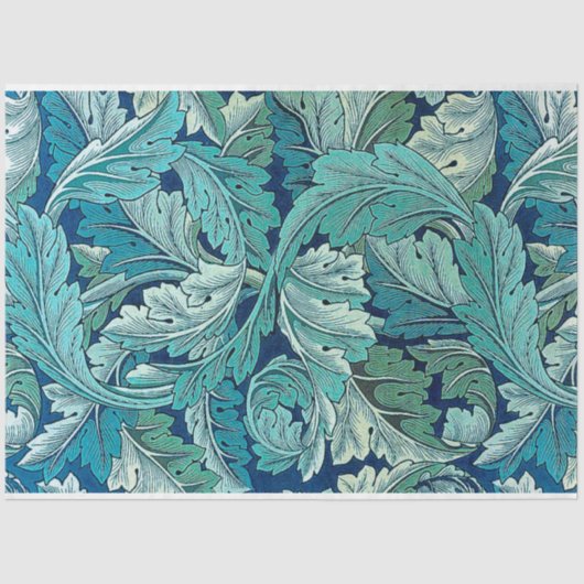 Papier Mousseline Acanthus Green, William Morris (Recto)