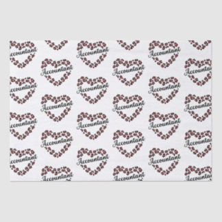 Papier Mousseline Accountant Leopard Heart Frame White