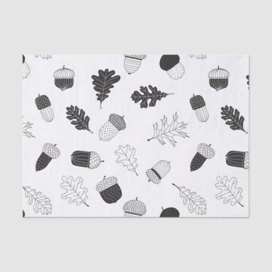 Papier Mousseline Acorns et feuille (Recto)