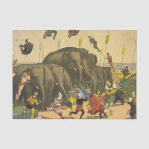 Papier Mousseline Acrobates d'éléphant de PIÈCE EN T