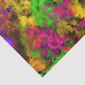 Papier Mousseline Acrylic Neon Colors Paint Splatter Splash Abstract (Détail)