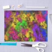 Papier Mousseline Acrylic Neon Colors Paint Splatter Splash Abstract (Artisanat)